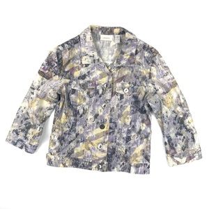 {Chico’s} Denim Jean Jacket in Multi